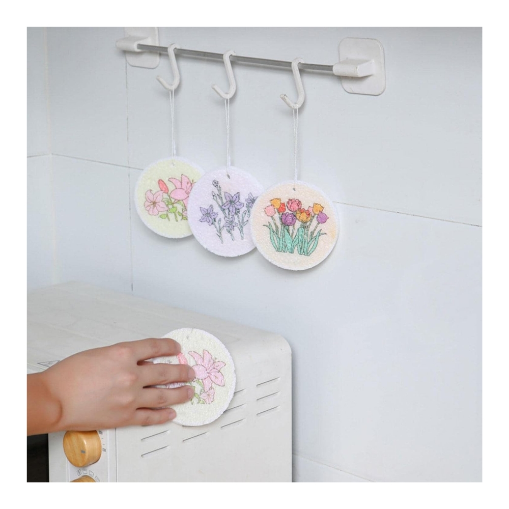 اسفنج ظرفشویی کد flower بسته 3 عددی