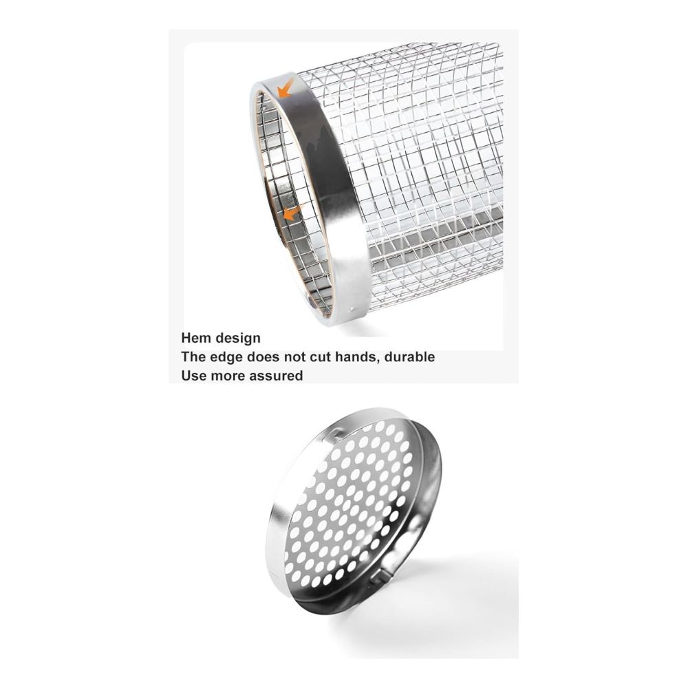 سبد گریل چرخشی استیل 30 سانتی‌متری