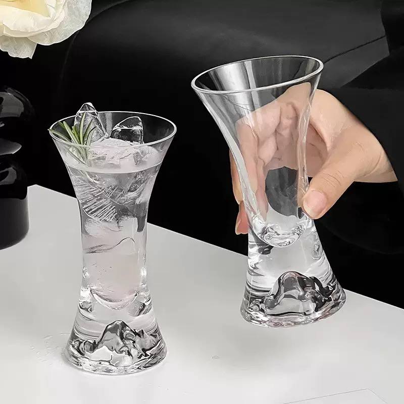 لیوان کریستالی مدل پایه موجی بسته 6 عددی