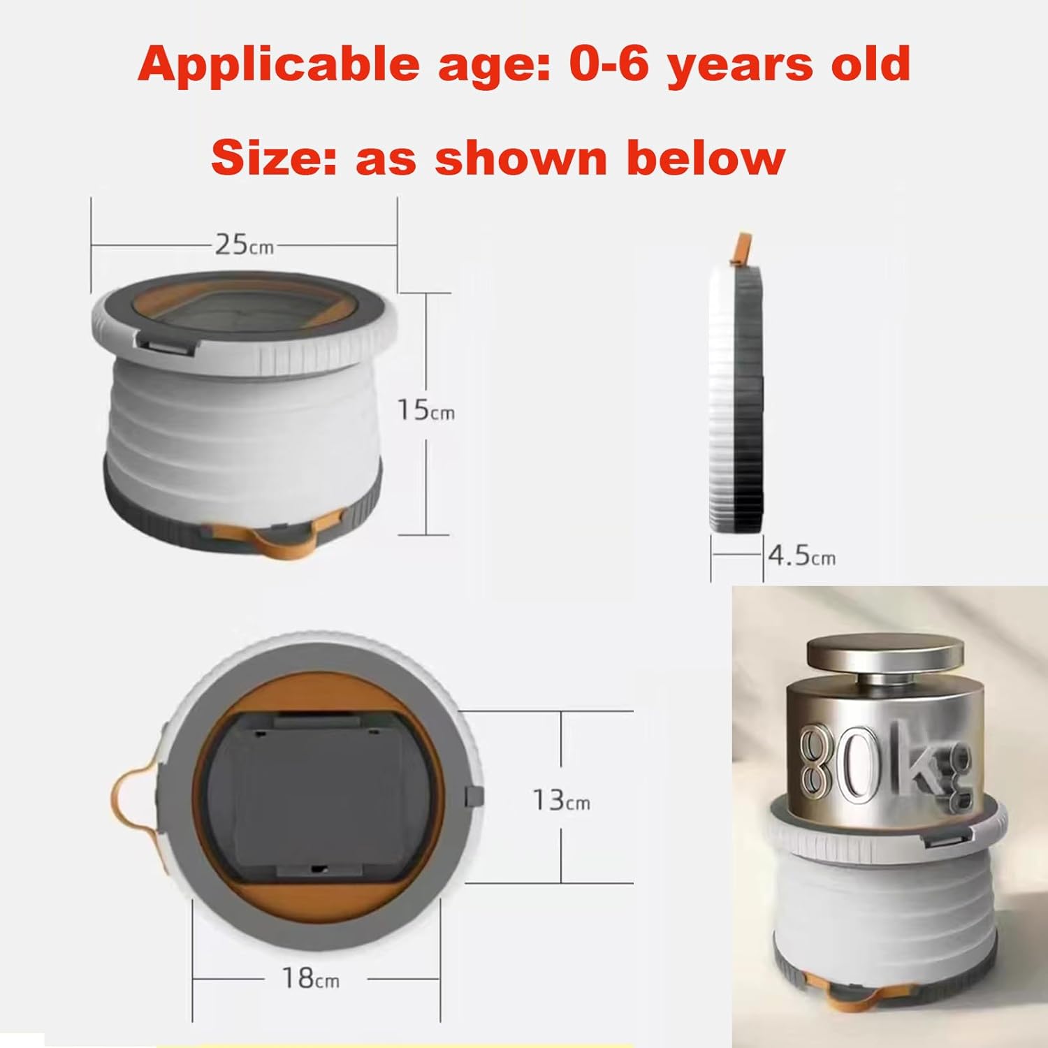 صندلی توالت قابل‌حمل و تاشو