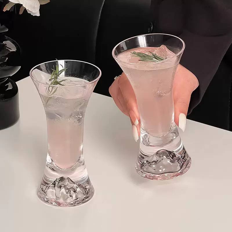 لیوان کریستالی مدل پایه موجی بسته 6 عددی