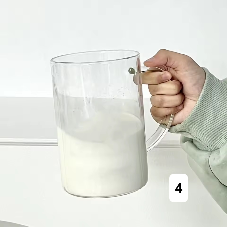 لیوان شیشه‌ای دسته‌دار INS ظرفیت 1000 میلی‌لیتر