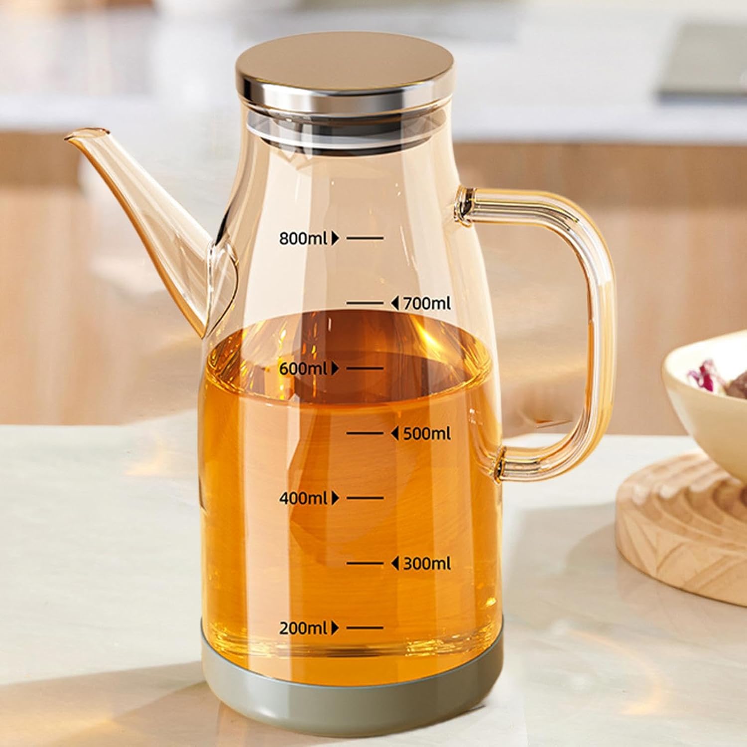 بطری روغن‌ریز شیشه‌ای 800 میلی لیتر