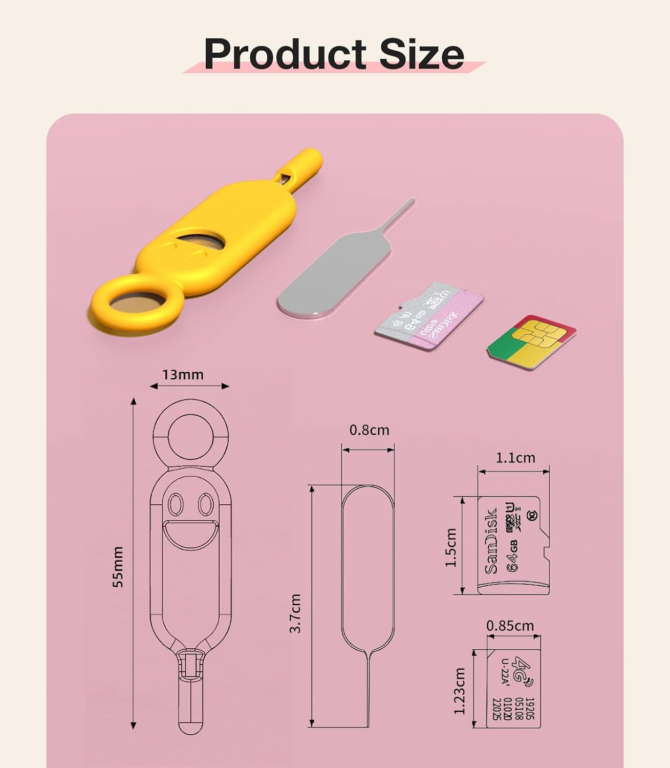 ست 3 عددی سوزن سیم کارت سیلیکونی