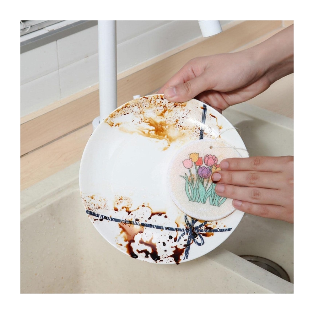 اسفنج ظرفشویی کد flower بسته 3 عددی