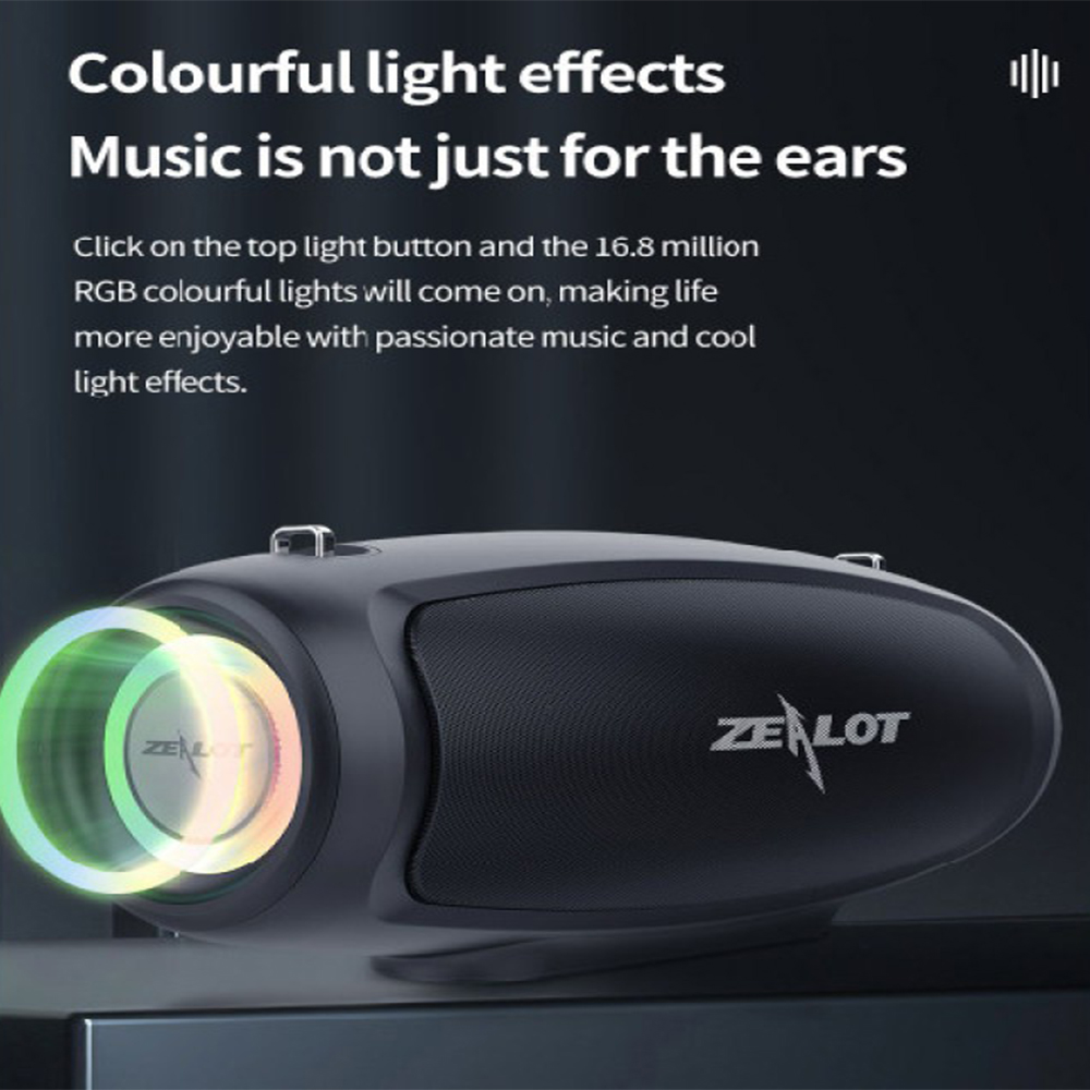 اسپیکر بلوتوثی قابل حمل zealot مدل S37L