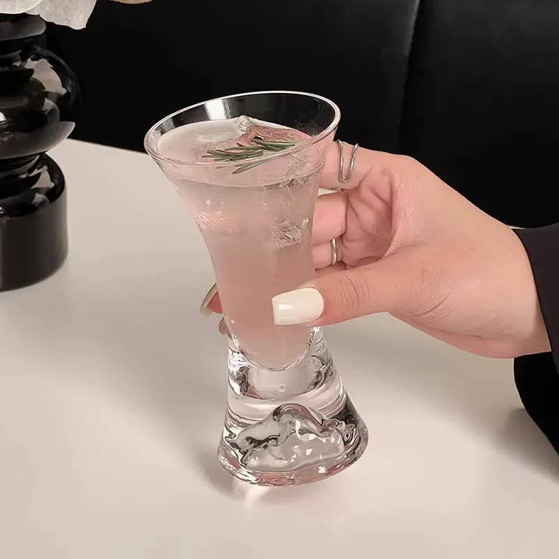 لیوان کریستالی مدل پایه موجی بسته 6 عددی