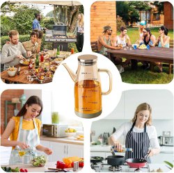 بطری روغن‌ریز شیشه‌ای 800 میلی لیتر