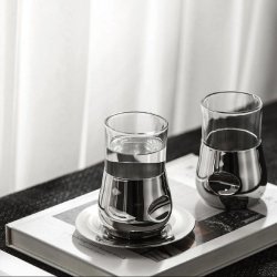 فنجان و نعلبکی شیشه ای کد HB10