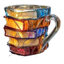 ماگ شیشه ای طرح کتاب 