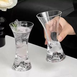 لیوان کریستالی مدل پایه موجی بسته 6 عددی