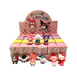 آویز عروسکی شانسی هلو کیتی پک 24 عددی