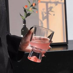 لیوان شیشه‌ای طرح کوهستان بسته 48 عددی